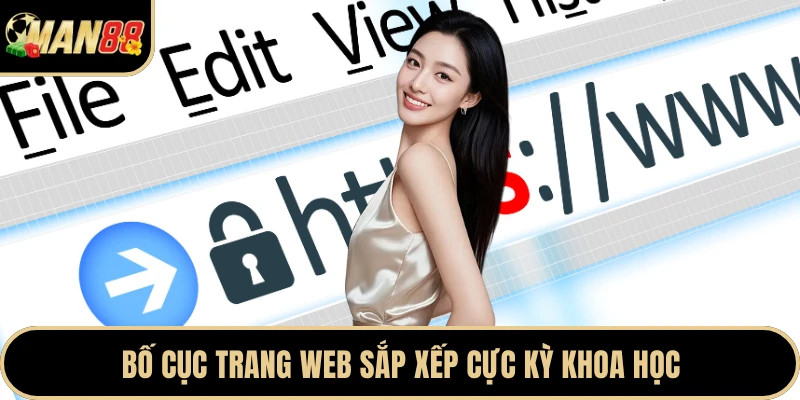 Bố cục trang web sắp xếp cực kỳ khoa học