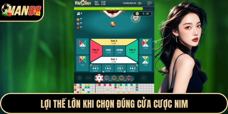 Lợi thế lớn khi chọn đúng cửa cược Nim