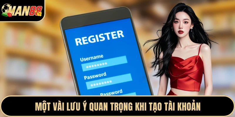 Một vài lưu ý quan trọng khi tạo tài khoản